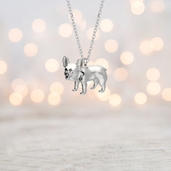 French Bulldog Necklace In Sterling Silver, 2 of 11