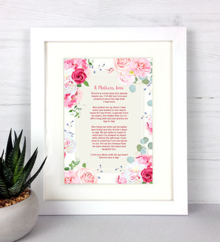 Personalised 'A Mothers Love' Poem Print, 4 of 8