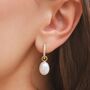 Pearl Hoop Drop Earrings With Removable Pearls In Sterling Silver And Gold, thumbnail 8 of 12
