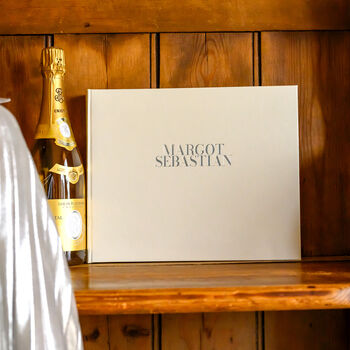 Contemporary Large Wedding Guest Book, Personalised With Two Names, 2 of 9