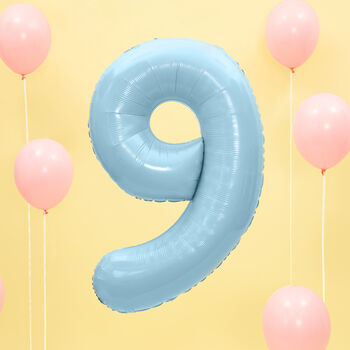 Blue Any Age Foil Number Birthday Balloon, 6 of 10