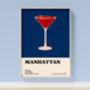 Manhattan Cocktail Print, thumbnail 1 of 7