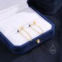 Sterling Silver Sapphire Blue Cz And Chain Ear Jacket, thumbnail 5 of 11