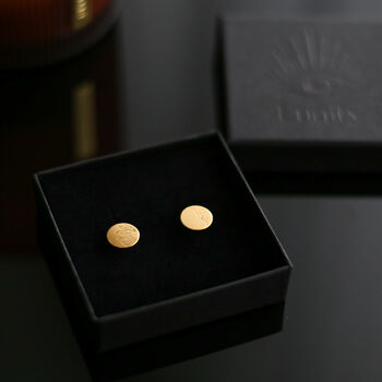 Sun And Moon Stud Earrings Gold Vermeil, Gift For Her, 8 of 11