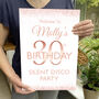 30th Birthday Rose Gold Welcome Sign, thumbnail 5 of 6