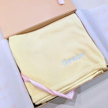 Pastel Yellow 100% Cashmere Multi Ways Button Poncho Gift Boxed, 2 of 12