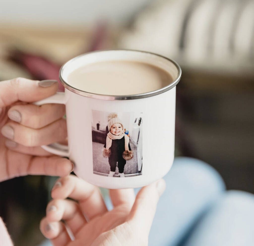 Personalised Enamel Photo Mug By Jodie Gaul Notonthehighstreet