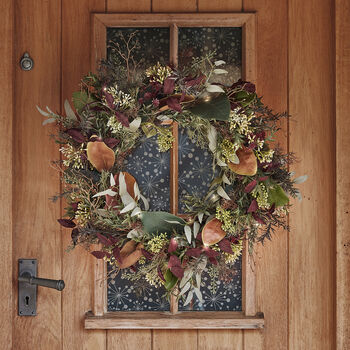 Pre Lit Autumn And Christmas Wreath And Garland, 5 of 5