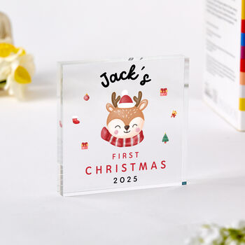 Baby’s First Christmas Acrylic Block Xmas Gift, 4 of 4