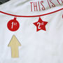 Personalised Christmas Bauble Baby Milestone Blanket, thumbnail 2 of 4