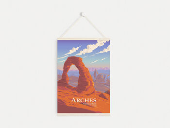 Arches National Park USA Travel Poster Art Print, 6 of 8