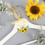 Personalised Clear Sunflower Wedding Hanger Tag, thumbnail 7 of 7