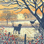 Labrador Countryside Dog Walking Christmas Card, thumbnail 2 of 11