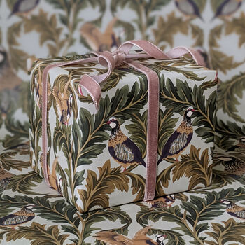 Christmas Partridge Wrapping Paper, 4 of 11