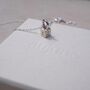 Personalised Hand Stamped Dainty Cube Initial Necklace, thumbnail 4 of 12