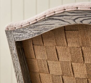 Gustavian Powder Pink Linen Armchair, 6 of 7