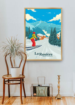 La Rosière Ski Resort France Travel Poster Art Print, 5 of 8