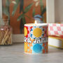 Marbled Retro Florals Couples Candle, thumbnail 2 of 3