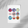 Aston Villa Beer Mats Print, thumbnail 2 of 4
