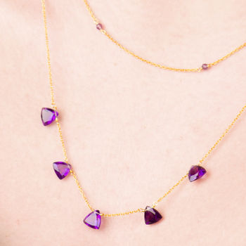 'Trilliant' Amethyst Necklace, 2 of 3