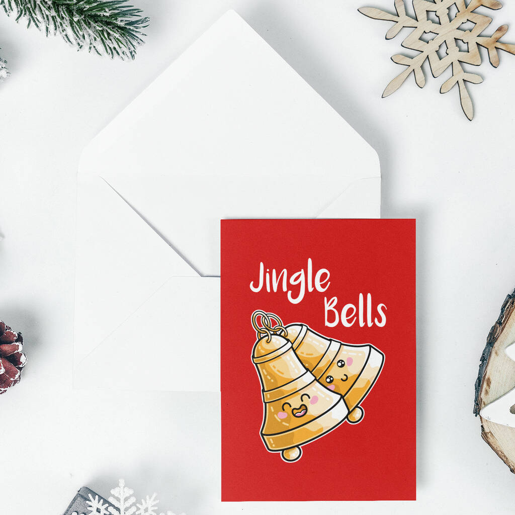 Jingle Bells A5 Christmas Card By Flaming Imp | notonthehighstreet.com