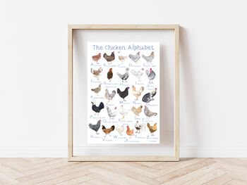 The Chicken Alphabet Art Print, Hen A Z Art Print, 2 of 3