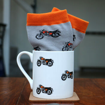 Motorbike Mug And Sock Gift Set, 2 of 5