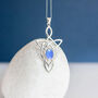 Genuine Tanzanite Celtic Knot Necklace In Silver, thumbnail 1 of 7