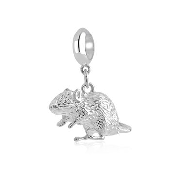 Gerbil Charm Sterling Silver, 4 of 12