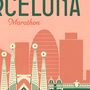 Personalised Barcelona Marathon Print, Unframed, thumbnail 5 of 5