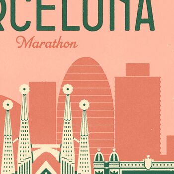 Personalised Barcelona Marathon Print, Unframed, 5 of 5