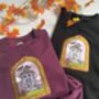 Bookish Ghost Embroidered Sweatshirt, thumbnail 2 of 5