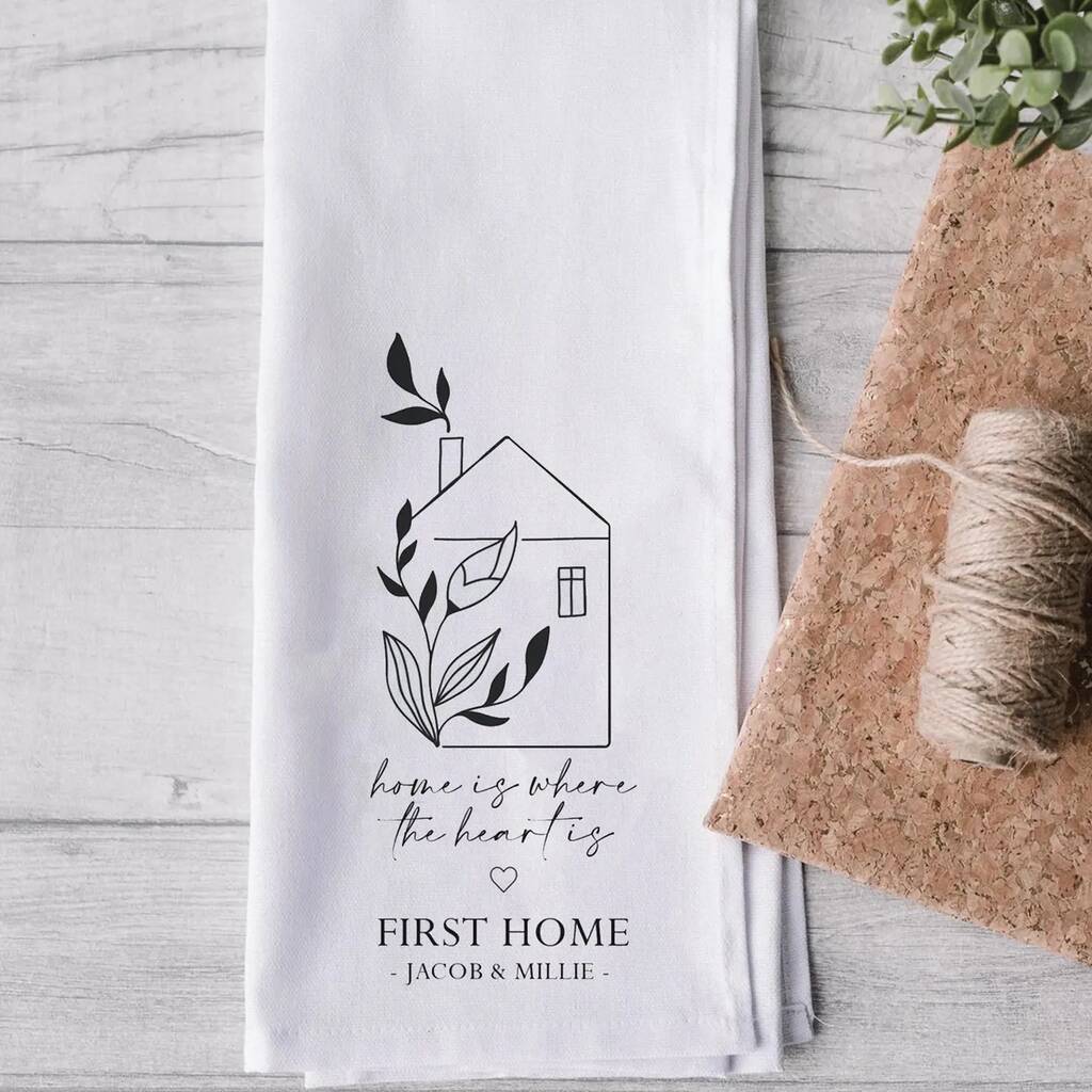 Personalised New Home Tea Towel