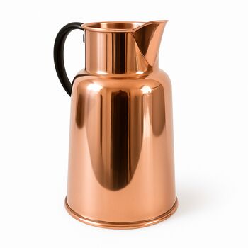 Handmade Copper Water Pitcher – 1 L, Black Handle, 2 of 2