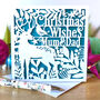 Personalised Christmas Wishes Woodland Card, thumbnail 1 of 5