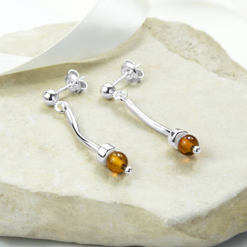 contemporary silver stud earrings