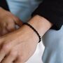 Black Chunky Rope Bracelet Adjustable Chain, thumbnail 5 of 12