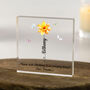 Personalised Birthday Flower Keepsake | Custom Acrylic Block For Her, thumbnail 1 of 2