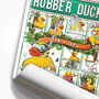 Rubber Ducks In The Bathroom, Funny Toilet Art, thumbnail 5 of 8