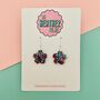 Glitter Mini Flower Earrings *More Colours Available*, thumbnail 2 of 3