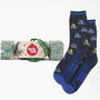 Cycling Bamboo Socks Men's Christmas Cracker Hanging Tree Decoration, thumbnail 1 of 5