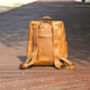 Top Zip Open Genuine Leather Backpack, thumbnail 6 of 9