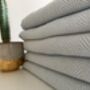 Herringbone Design Pale Blue Sofa Throw, thumbnail 2 of 10