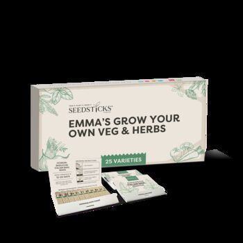 Personalised Grow Your Own Herb And Veg Kit With 25 Varieties, 4 of 11