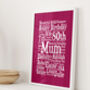 Personalised 80th Birthday Word Art Gift, thumbnail 4 of 5