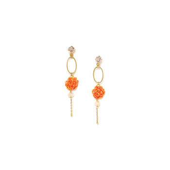 Gold Plated Crystallized Drop Earrings, 2 of 3