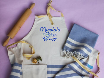 Personalised Cotton Apron Tea Towels, Gift For Mums, 9 of 12