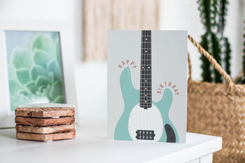 Bass Guitar Birthday Card | Guitarist Music Card, 5 of 5