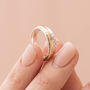 Personalised Dainty Silver And Brass Spinner Ring, thumbnail 1 of 12