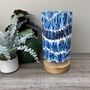 Tidal Marine Blue Patterned Cylinder Lampshades, thumbnail 5 of 9